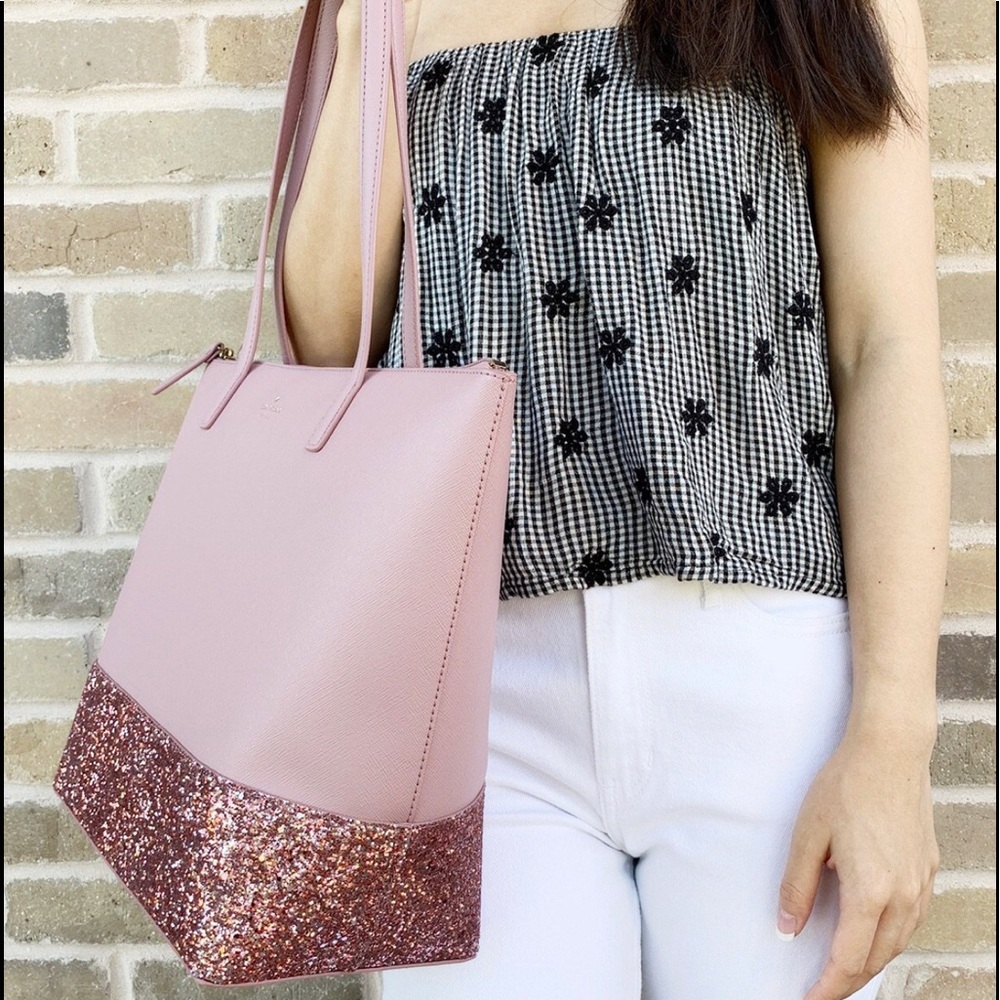 Bundle💕Kate Spade Large Penny Tote Glitter + Wallet - Picture 7 of 12